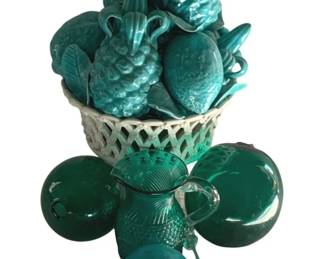 649 - Lot of Assorted Glass Fruit, Balls & More