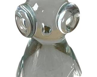 240 - Bi-Mark Glass Owl Figurine - 4.5" Tall