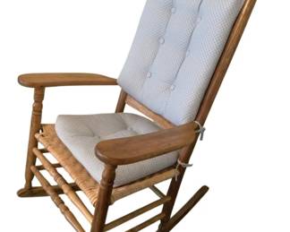 3010 - Wood Rocker w/ Cushions - 28 x 28 x 44