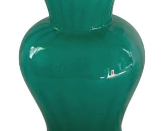 615 - Blue Glass Vase - 6" Tall
