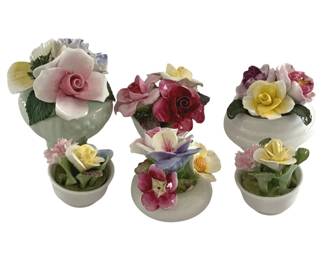 512 - 6 Porcelain Aynsley, Coalport & Etc Flowers