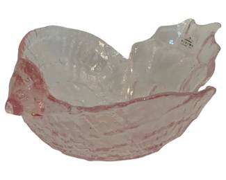 991 - Viking Glass Bird Dish - 9 x 10 x 5