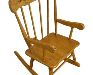 2044 - Child's Wood Rocker - 15 x 24 x 30