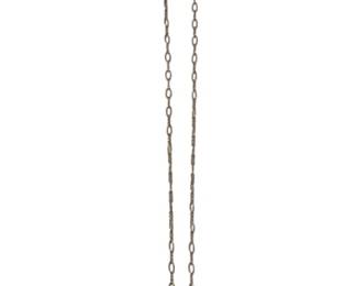 37 - Onyx & Diamond Necklace Marked P800