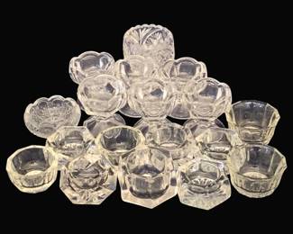 774 - 18 Glass Salt Dip Dishes