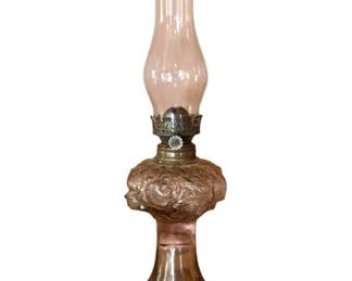 886 - Oil Lamp - 14" Tall