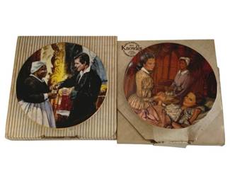 586 - 2 Gone with the Wind Plates - 8.5" Round