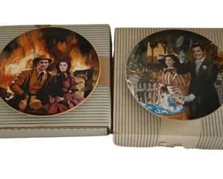 591 - 2 Gone with the Wind Plates - 8.5" Round
