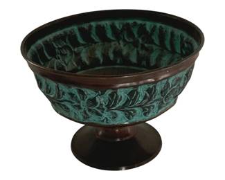 608 - Metal Compote - 8 x 6