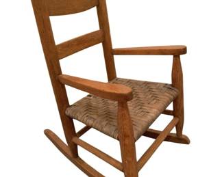 129 - Wooden Child's Rocker - 15 x 21 x 24