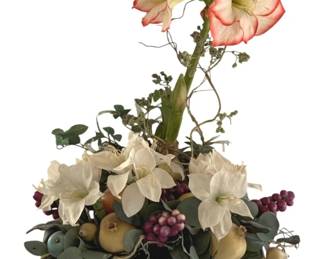 549 - Lot of Faux Flowers w/ Planter