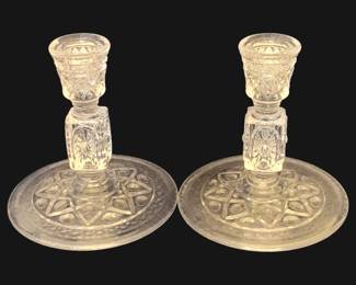 672 - Pair Imperial Cape Cod Candleholders