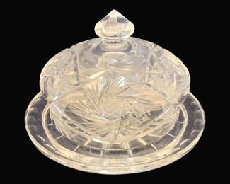 815 - Crystal Covered Dish - 5.5 x 6.5