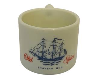 990 - Old Spice Milk Glass Mug - 3" Tall