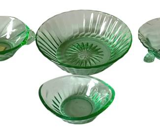 204 - 4 Heisey Moon Gleam Glass Items