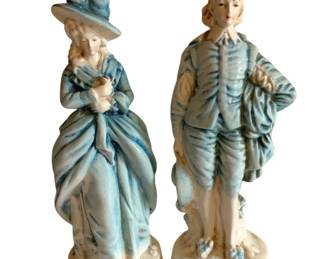 105 - Pair Vintage Chalkware Figurines