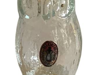 144 - Pilgrim Glass Owl Figure - 5" Tall