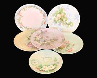 778 - 6 Antique Plates - 7.5", 9" Round