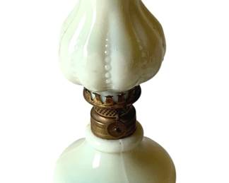 209 - Vintage Opaque Glass Oil Lamp - 6.5" Tall