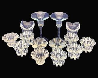 709 - Lot of Assorted Glass Candleholders