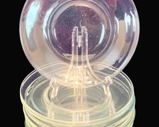 728 - 12 Glass Plates - 8" Round