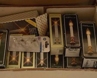 3023 - Box of Christmas Window Candle Lamps (Description): Used as is electric/electronic/mechanical  item. No guarantee all components, untested.