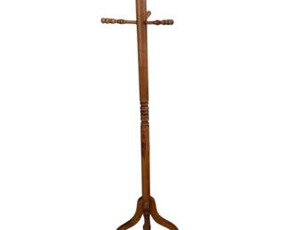 52 - Wood Coat Rack - 57" Tall (Description): As is/Damaged
