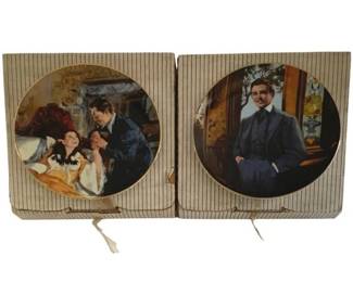 587 - 2 Gone with the Wind Plates - 8.5" Round