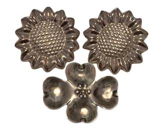 32 - Sterling Silver Brooch & Pair of Earrings