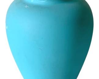 476 - Blue Glass Vase - 10" Tall