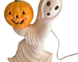 3053 - Ceramic Ghost Figurine - 12 x 8 x 5 (Description): Used as is electric/electronic/mechanical  item. No guarantee all components, untested