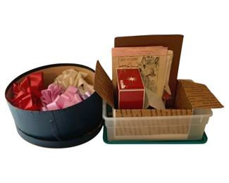 81 - Lot of Assorted Items - Hat Box, Bows & More