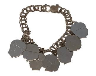 38 - Sterling Silver Charm Bracelet