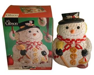 3058 - Gibson Snowman Cookie Jar - 11.5" Tall
