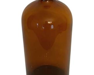 937 - Brown Glass Bottle - 14" Tall