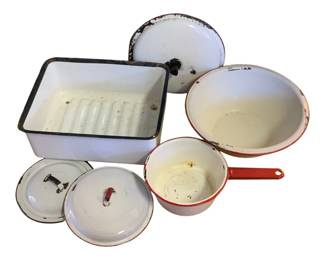 999 - Lot of Assorted Enamelware Items