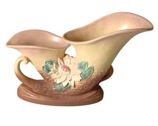 330 - Hull Cornucopia Double Vase 14 x 9 x 4