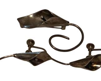 33 - Set of Sterling Silver Brooch & Earrings