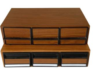 152 - 2 Cassette Tape Holders - 15 x 9 x 4