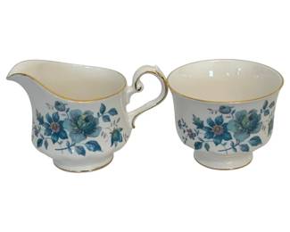 993 - Queen Anne Creamer & Sugar Set - 3" Tall