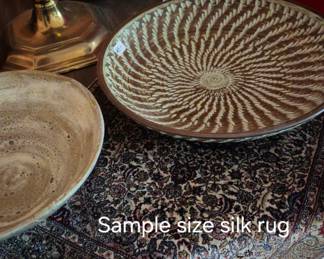 Silk small rug for display or framing