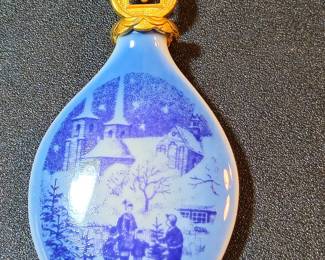 Royal Copenhagen 1997 teardrop porcelain ornament