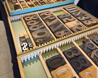 Antique type letters from the old printing company. 