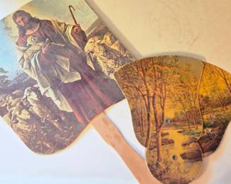 Vintage paper advertising fans 