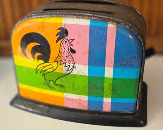 Vintage tin toy toaster 