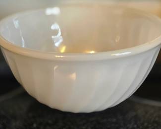 Fire King swirl mixing bowl 