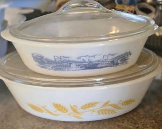 Fire King and Glasbake casserole dishes 