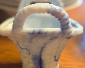 Small slag glass basket 