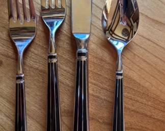 Vintage Kirk Steiff Cloisonne Black Sevice for 12 plus