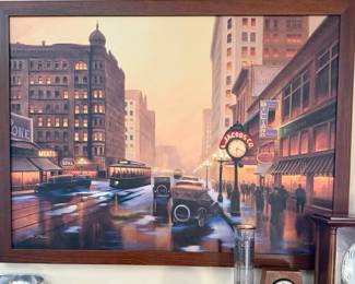 Leo Stans Evening on the Avenue Signed and numbered